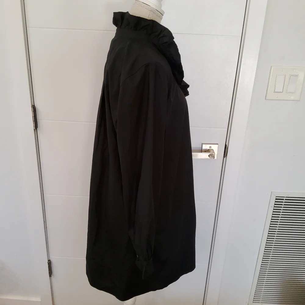 J. Crew Black Poplin Cottage Shirt Dress Size 12
